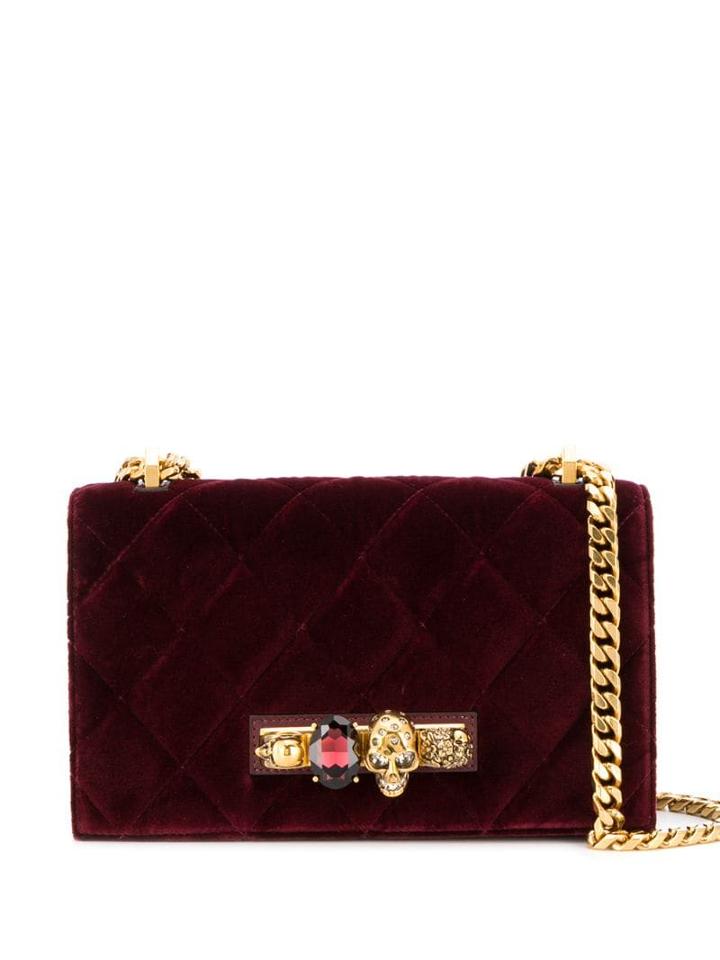 Alexander Mcqueen Jewelled Satchel - Purple