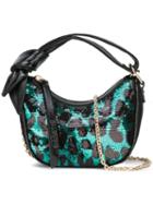 Borbonese Leopard Print Shoulder Bag, Women's, Green