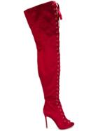 Gianvito Rossi Marie Over-the-knee Boots - Red