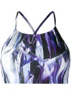Mona - High Neck Phoenix Bikini Top - Women - Polyester/spandex/elastane - S, Pink/purple, Polyester/spandex/elastane