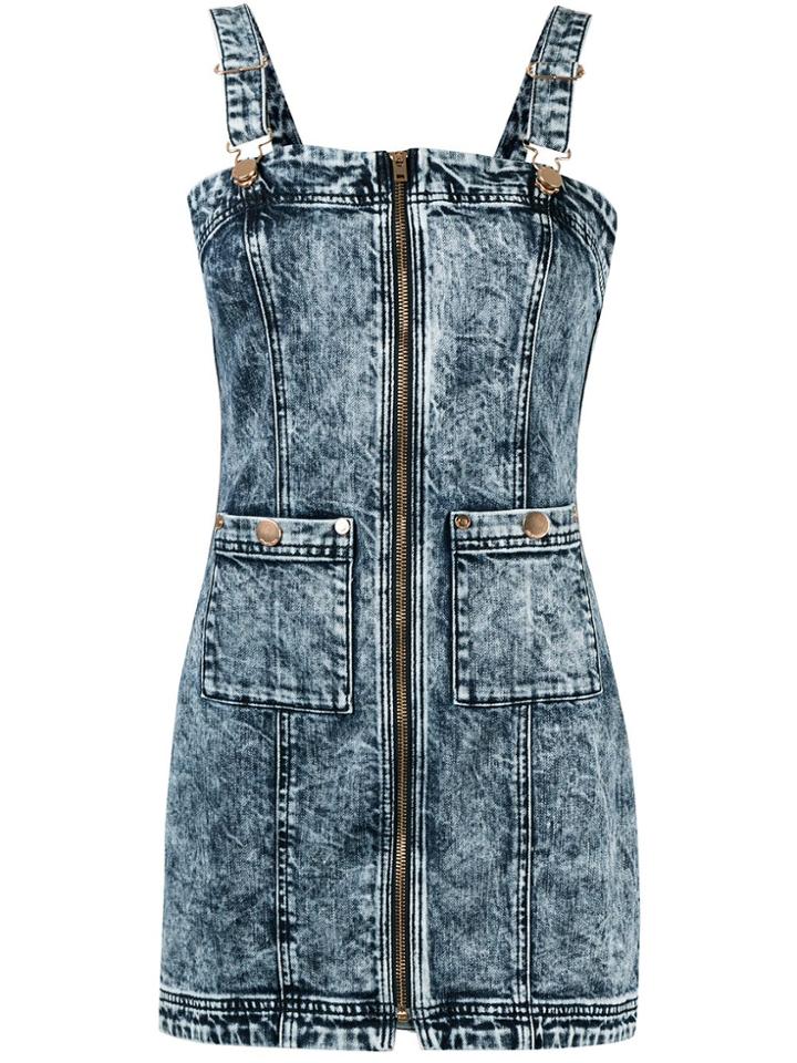 Alice Mccall We Dissolve Washed Denim Dress - Blue