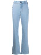 See By Chloé Side Button Flared Jeans - 49o Poetic Blue