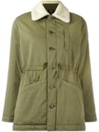A.p.c. Military Style Coat, Women's, Size: 38, Green, Cotton/polyester/polyacrylic
