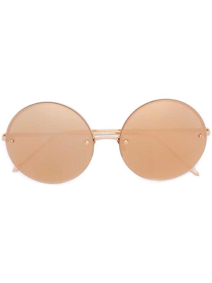Linda Farrow Round Frame Sunglasses, Women's, Grey, Acetate/metal