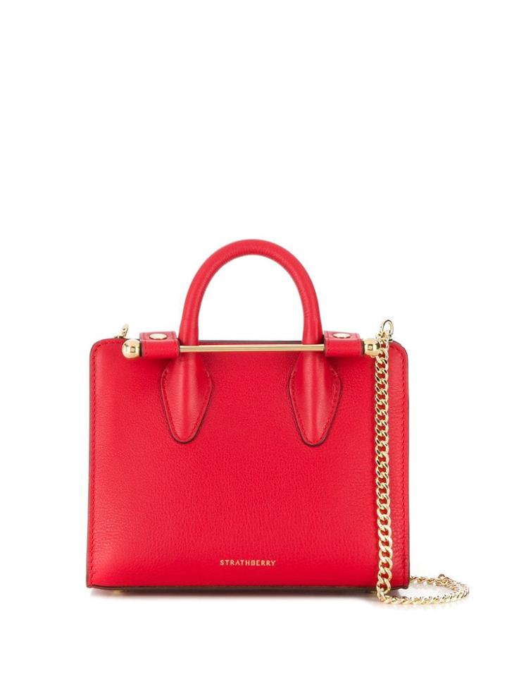 Strathberry Bar Detail Tote - Red