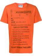 Moschino Care Label Print T-shirt - Orange