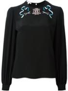 Olympia Le-tan Embellished Neck Blouse