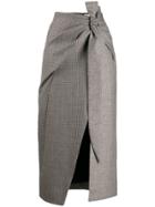 Peter Pilotto Knot-detail Fitted Skirt - Grey