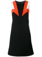 Neil Barrett Geometric Pattern Dress, Women's, Size: 38, Black, Polyester/acetate/viscose