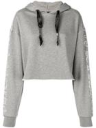 Philipp Plein Cropped Hooded Sweatshirt - Grey