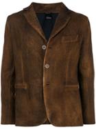 Avant Toi Classic Fitted Blazer - Brown