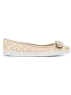 Salvatore Ferragamo Quilted Ballerinas - Metallic