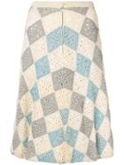 William Vintage Colour-block Geometric Skirt - Nude & Neutrals