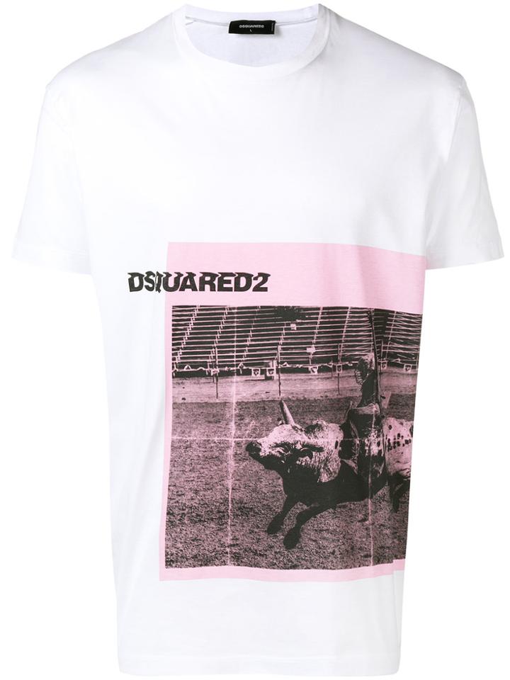 Dsquared2 Rodeo Print T-shirt - White