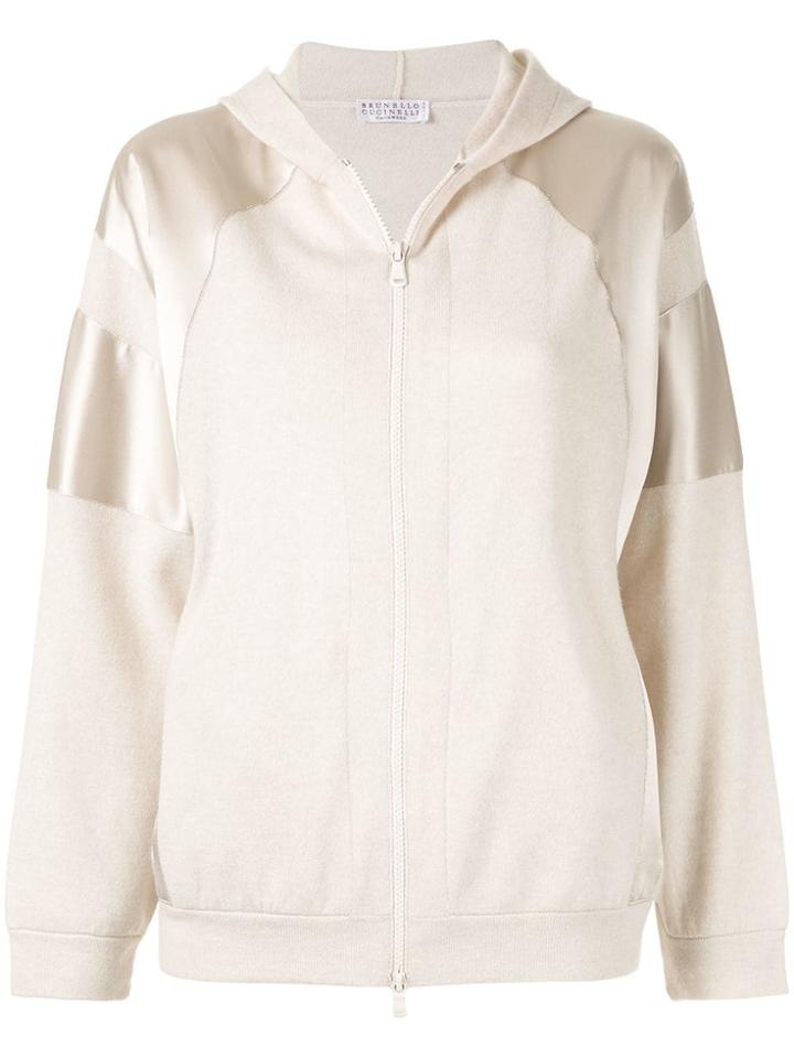 Brunello Cucinelli Hooded Cardigan - White
