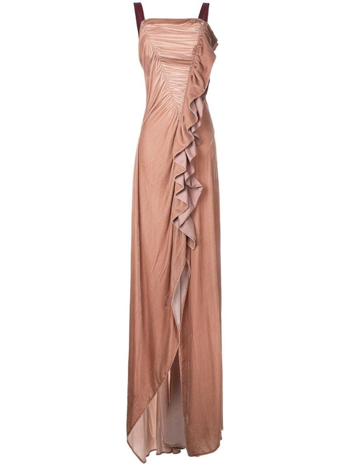 Bianca Spender Velvet Wonderland Gown - Nude & Neutrals