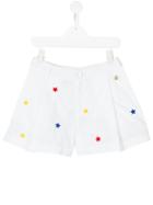 Diesel Kids - Embroidered Star Shorts - Kids - Cotton - 10 Yrs, White