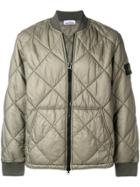 Stone Island Quilted Bomber Jacket - Green