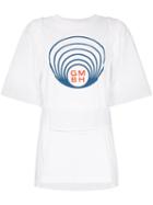 Gmbh Belted Harness-detail Cotton T-shirt - White