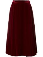 Aspesi High Waisted Midi Skirt - Red