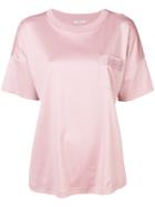 Moncler Drawstring Back Pocket T-shirt - Pink & Purple