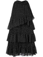 Giamba Polka Dots Halterneck Dress, Women's, Size: 40, Black, Polyester