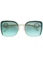 Fendi Eyewear Square Frame Sunglasses - Green