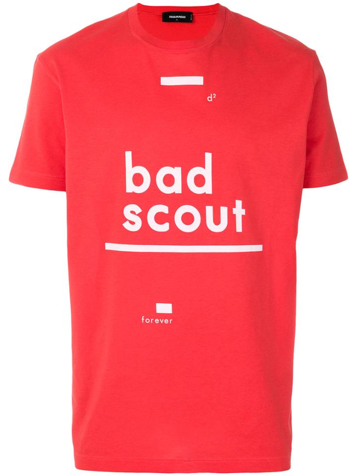 Dsquared2 Bad Scout Slogan Print T-shirt