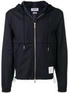 Thom Browne Center-back Stripe Wool Hoodie - Blue