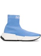 Mm6 Maison Margiela Logo Mesh Sock Sneakers - Blue