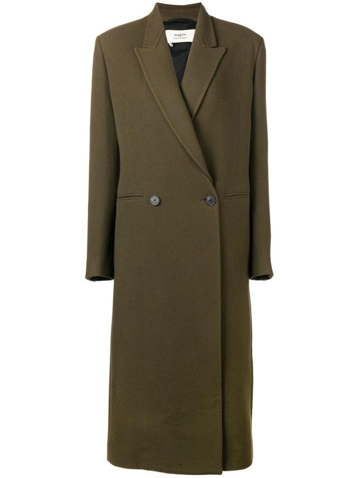 Ports 1961 Double Breasted Coat - Green