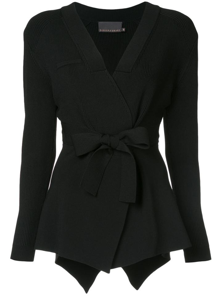 Ginger & Smart Tie Waist Blazer - Black