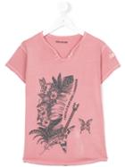 Zadig & Voltaire - Teen Floral Print T-shirt - Kids - Cotton - 16 Yrs, Girl's, Pink/purple