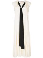 Tory Burch Textured Georgette Maxi Dress - White