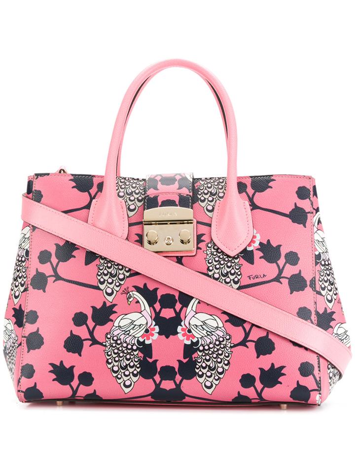 Furla Extra Large Metropolis Tote - Pink & Purple