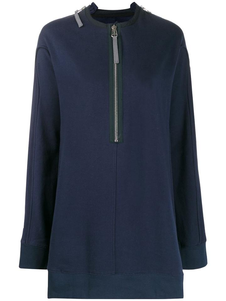 Zilver Straight Fit Sweat Dress - Blue