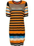 Henrik Vibskov Multi-stripe T-shirt Dress - Orange