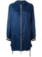 Twin-set Zipped Raincoat, Women's, Size: 40, Blue, Polyamide