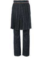Jean Paul Gaultier Vintage Denim Trousers With Overlayed Skirt - Blue