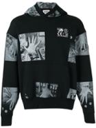 C.e. - Patch Print Hooded Sweatshirt - Men - Cotton - L, Black, Cotton