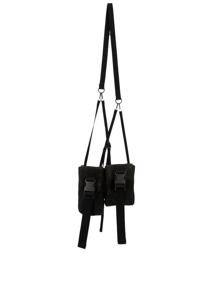 The Viridi-anne Double Neck Pouch - Black