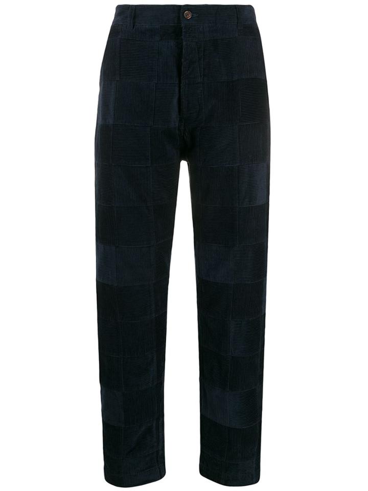 Universal Works Corduroy Straight Leg Trousers - Blue