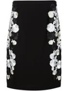 Diane Von Furstenberg Flower Embroidered Skirt
