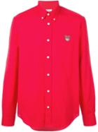 Kenzo 'mini Tiger' Button Down Shirt, Men's, Size: Medium, Red, Cotton