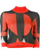 Arthur Arbesser Cropped Intarsia Jumper