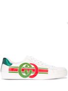 Gucci Gg Print Ace Sneakers - White