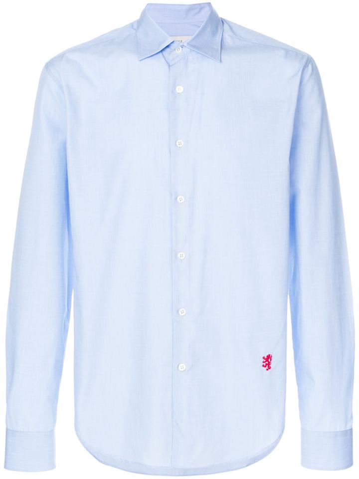 Pringle Of Scotland Poplin Button Shirt - Blue