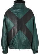 Burberry Graphic Panel Funnel Jacket - Green