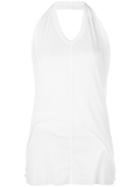Rick Owens V-neck Halter Top, Women's, Size: 42, White, Cotton