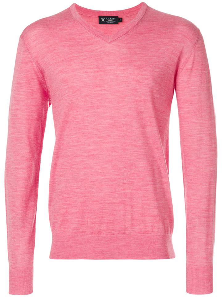 Hackett V-neck Sweater - Pink & Purple